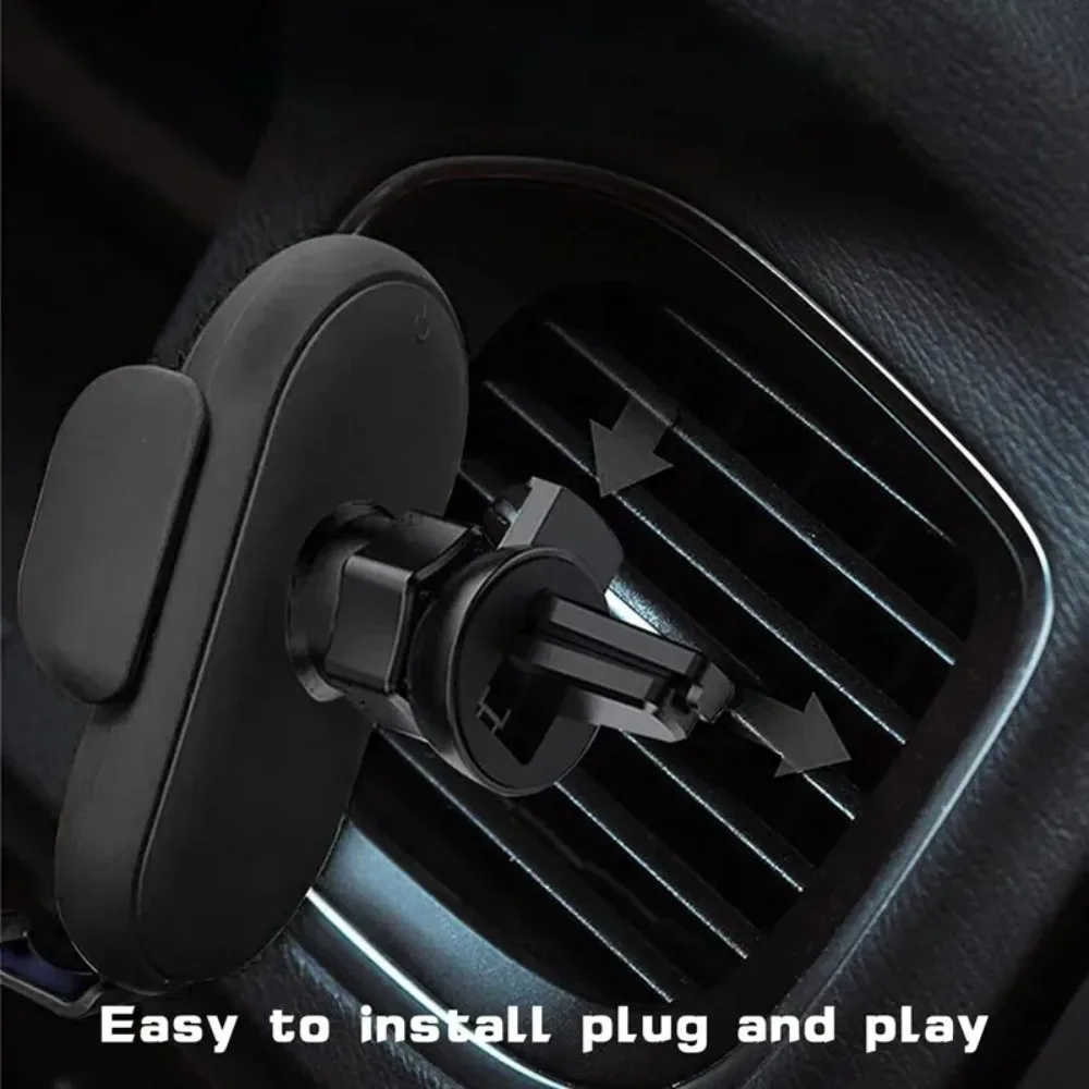 Morsetto per presa d'aria per auto con supporto per caricabatterie wireless per auto a induzione a infrarossi per iPhone 16~12 Pro Max Samsung Galaxy S25/S24 Ricarica rapida