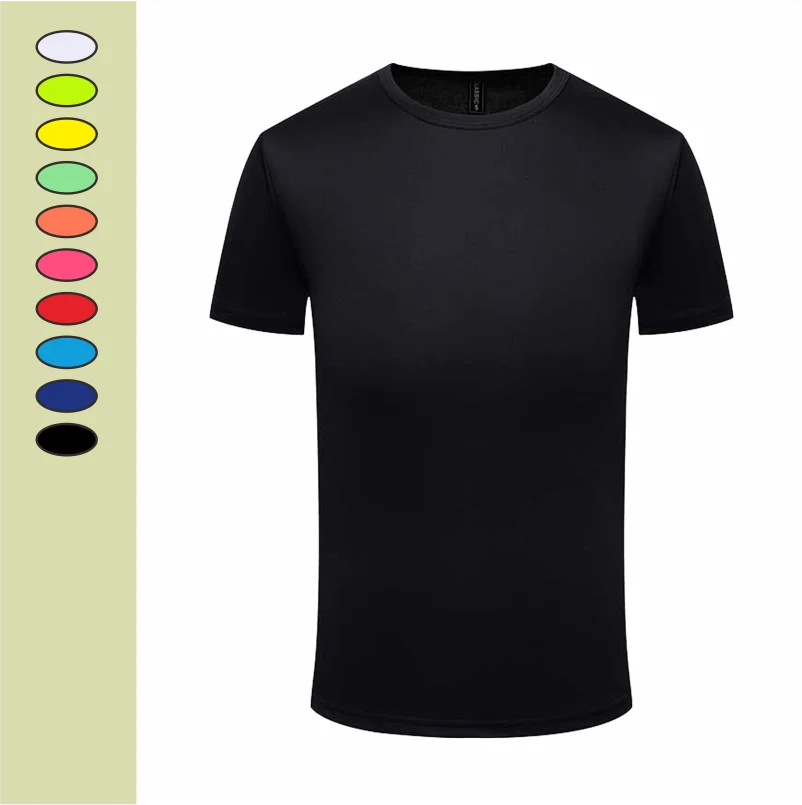 Camiseta Multicolor de secado rápido, camisa de manga corta para Fitness, correr, fútbol, entrenamiento, ropa deportiva transpirable