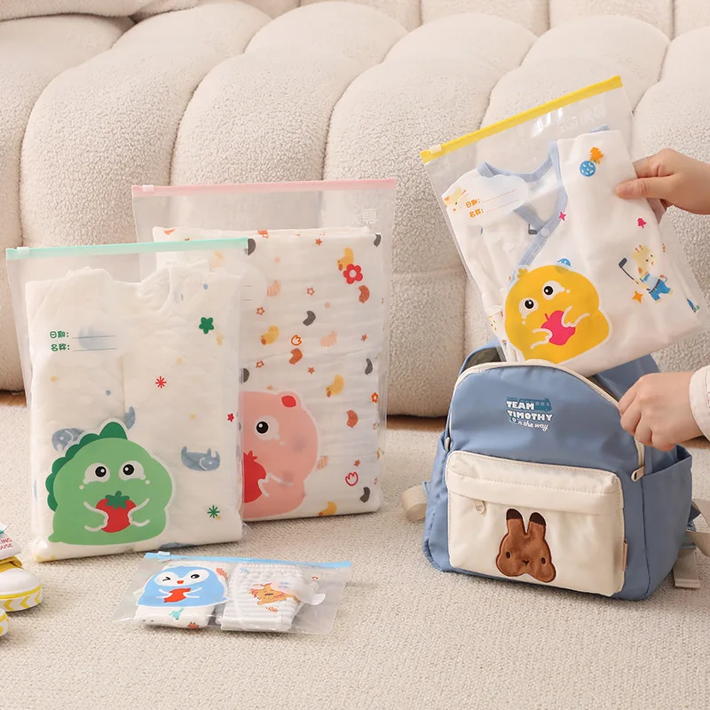 5 pçs multi-tamanho saco de maternidade saco de armazenamento mãe e bebê outing roupas fralda embalagem de viagem saco com zíper