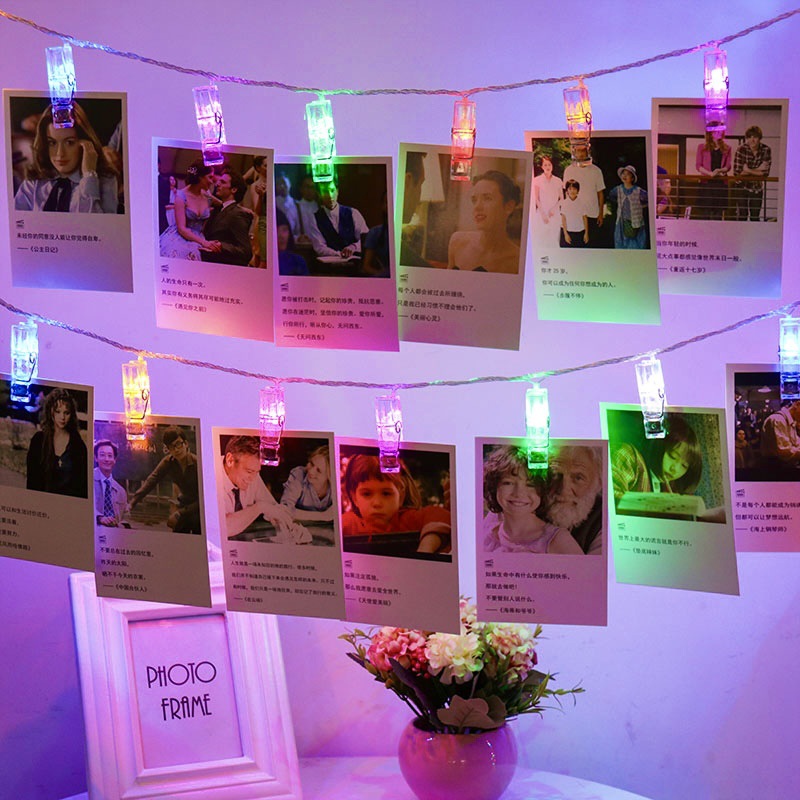 3M 6M 10M Photo Clip Holder LED String Fairy lights Garland for Christmas Wedding Home Indoor Decoration Battery Powered Navidad