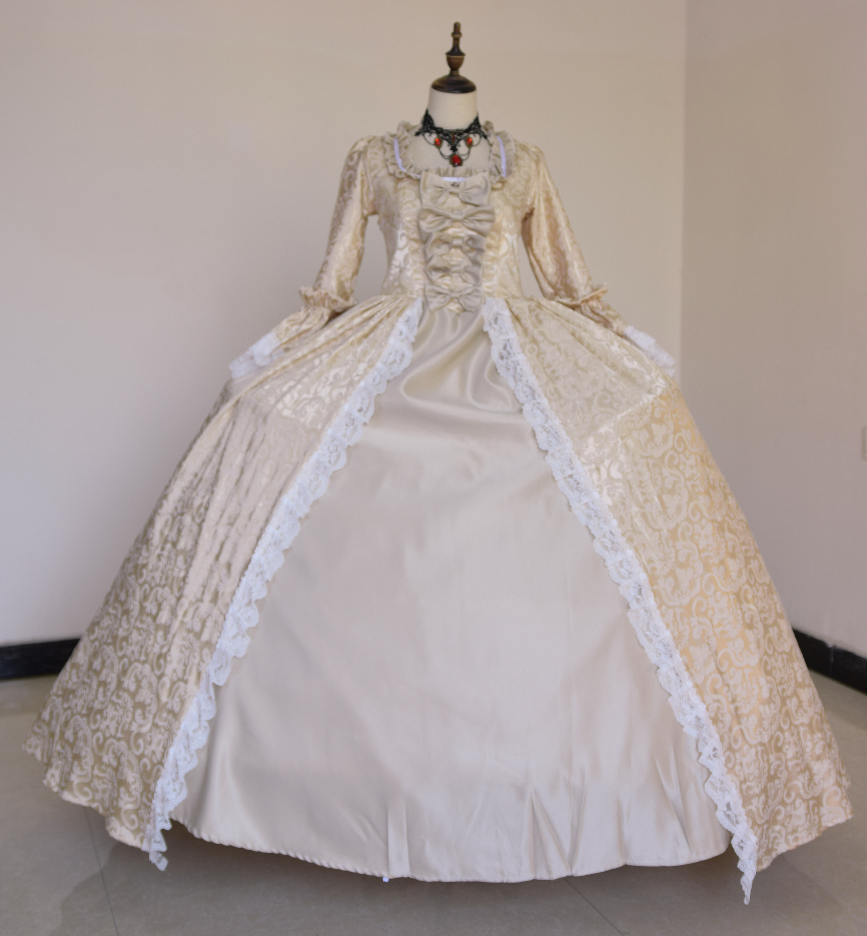 18th Century ผู้หญิง Marie Antoinette ชุดยาว Victorian Rococo Gowns ย้อนหลังโรงละครเสื้อผ้า