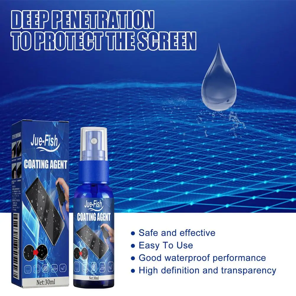 30ml Nano Liquid Screen Protector Spray for Phone/Tablet/Laptop Screens | Scratch Resistance Protection Spray