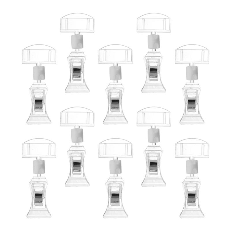 10Pcs โฆษณาป้าย Rack ราคาผู้ถือแท็กชื่อคลิปราคาตั๋ว Rack สำหรับ Bakery Shop ซูเปอร์มาร์เก็ต Mall