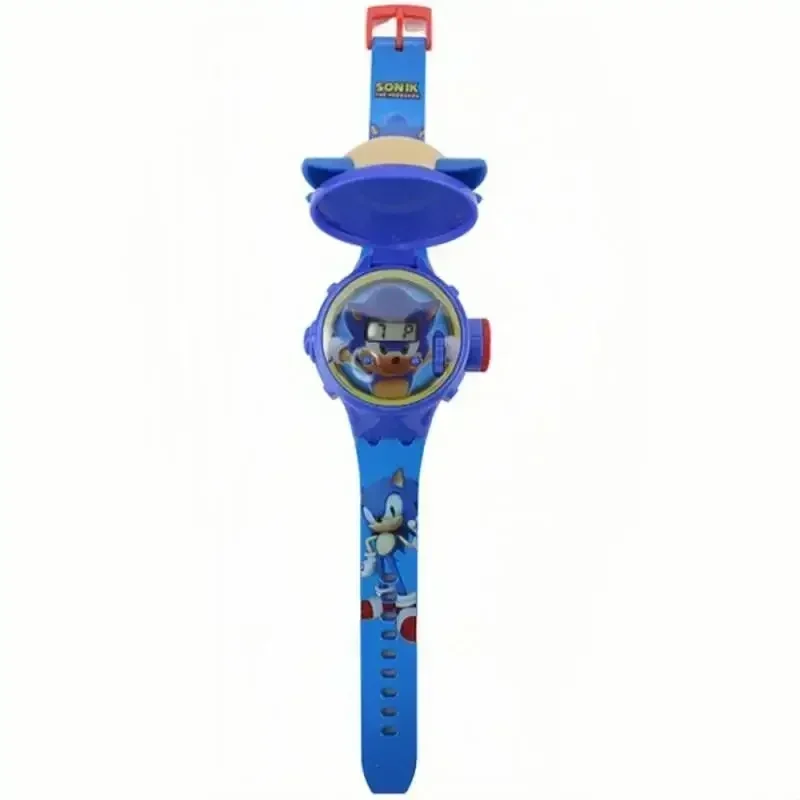 ソニックス漫画 24 パターン投影時計アニメ電子時計プロジェクターおもちゃ子供のフリップおもちゃの時計誕生日ギフト