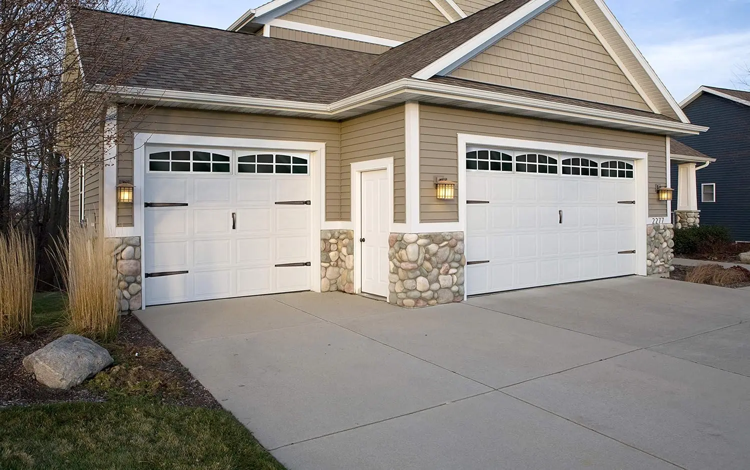 Simulated Garage Door Window Kit - Easy-Install Faux Garage Windows for Two Car Garage