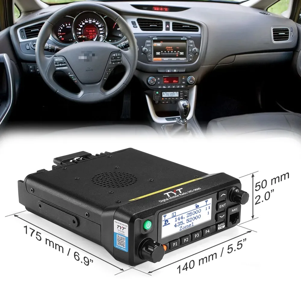 Tyt MD-9600 gps aes256 dmr digital/analog dual band mobilfunk 50/45/25w dmr mobiler transceiver dmr mobile walkie talkie