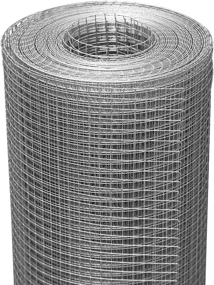60 inch x 100 Foot Hardware Cloth 1/2 inch Mesh 19 Gauge - Hot Dip Galvanized After Welding - Chicken Wire Mesh Roll