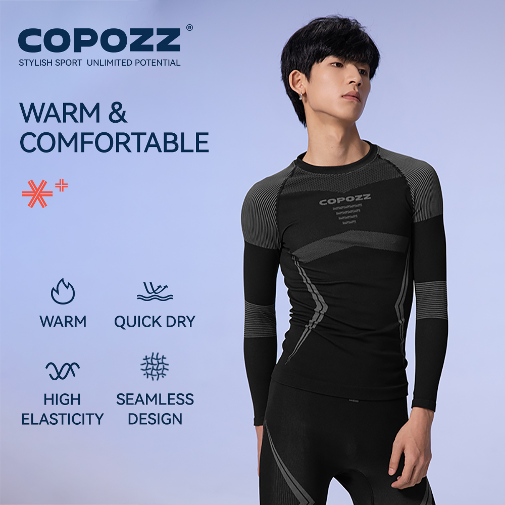 COPOZZ สกีฤดูหนาวชุดชั้นในชุดผู้ชายผู้หญิง Sweatwicking Breathable ด่วนแห้งชุดสกี Thermo ชุดชั้นในยาว Johns