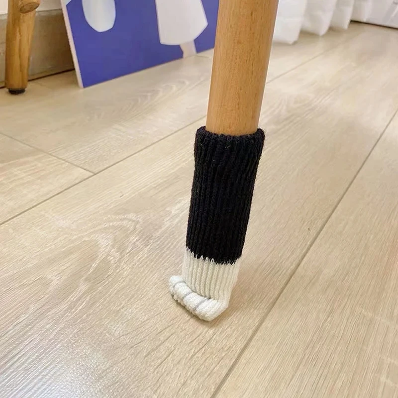 4 Teile/satz Kreativität Katze Pfote Tisch Fuß socken Stuhl Bein Abdeckungen Boden Protektoren Gestrickte Socken Stumm Tragen-Beständig Nicht-slip Matte
