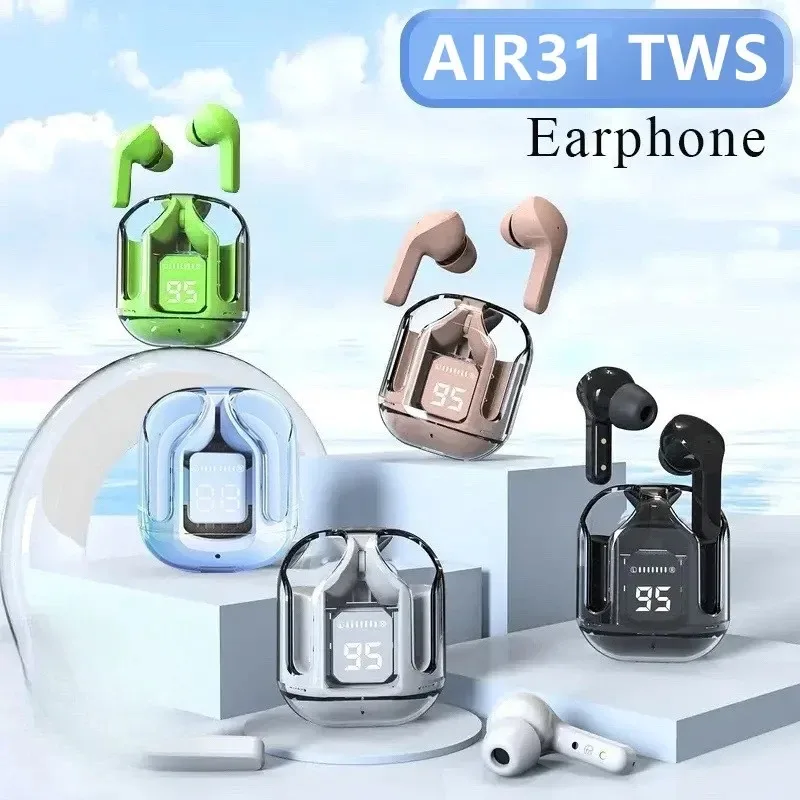 Originele T2 draadloze Bluetooth-oortelefoon Transparante HIFI-hoofdtelefoon LED Power Digitaal display Stereogeluidsoortelefoon voor Xiaomi