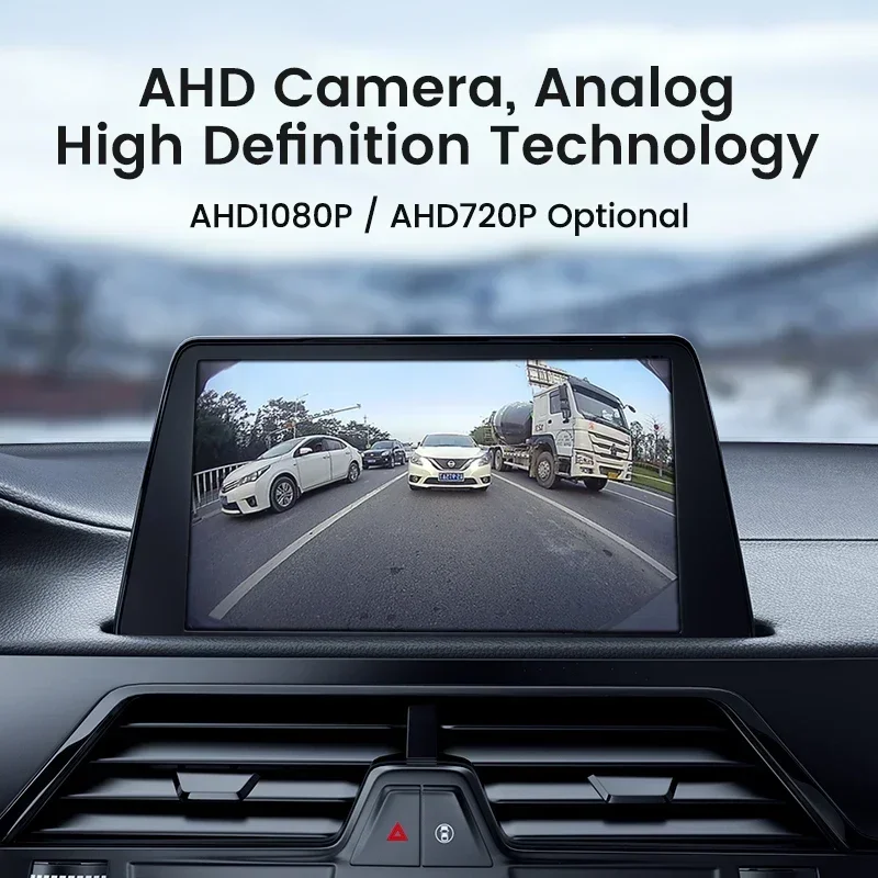 SZUK cámara de visión trasera de coche 1080P cámara de imagen de marcha atrás gran angular visión nocturna ojo de pez Len AHD CVBS cámara de marcha atrás de coche