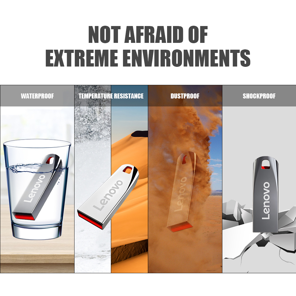 Lenovo-高速金属ペンドライブ,USB 3.0フラッシュドライブ,512GB,256GB, 1テラバイト,2テラバイト