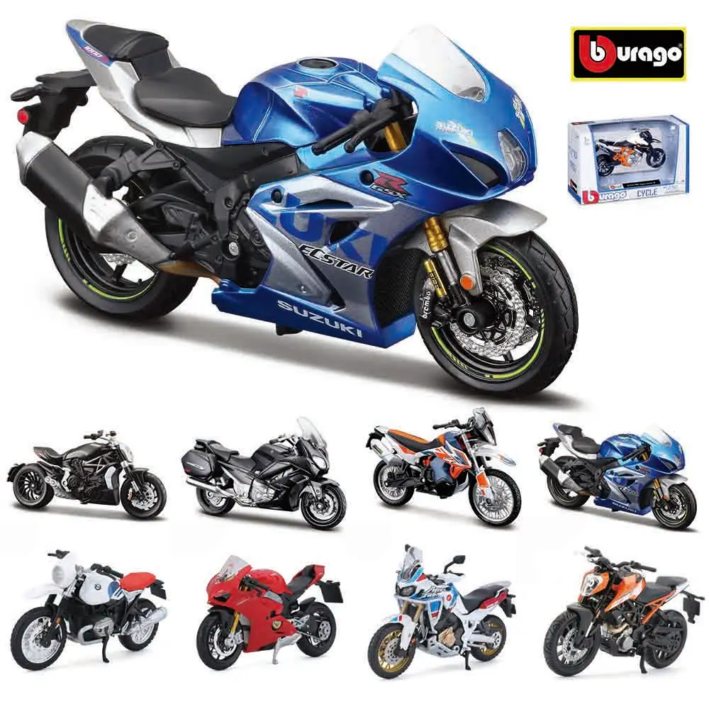 Bburago 1:18 Suzuki GSX-R1000 R 2021 Ducati, Honda, Kawasaki, BMW statyczny model motocykla odlewany samochód kolekcjonerski prezent zabawka samochód