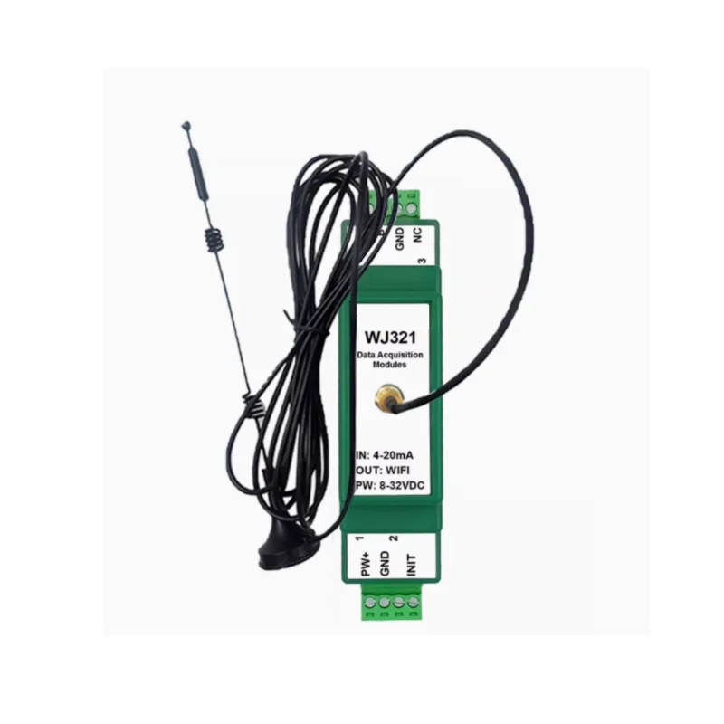 Módulo de adquisición WiFi WJ321 4-20mA o 0-10V a Modbus de red TCP y MQTT