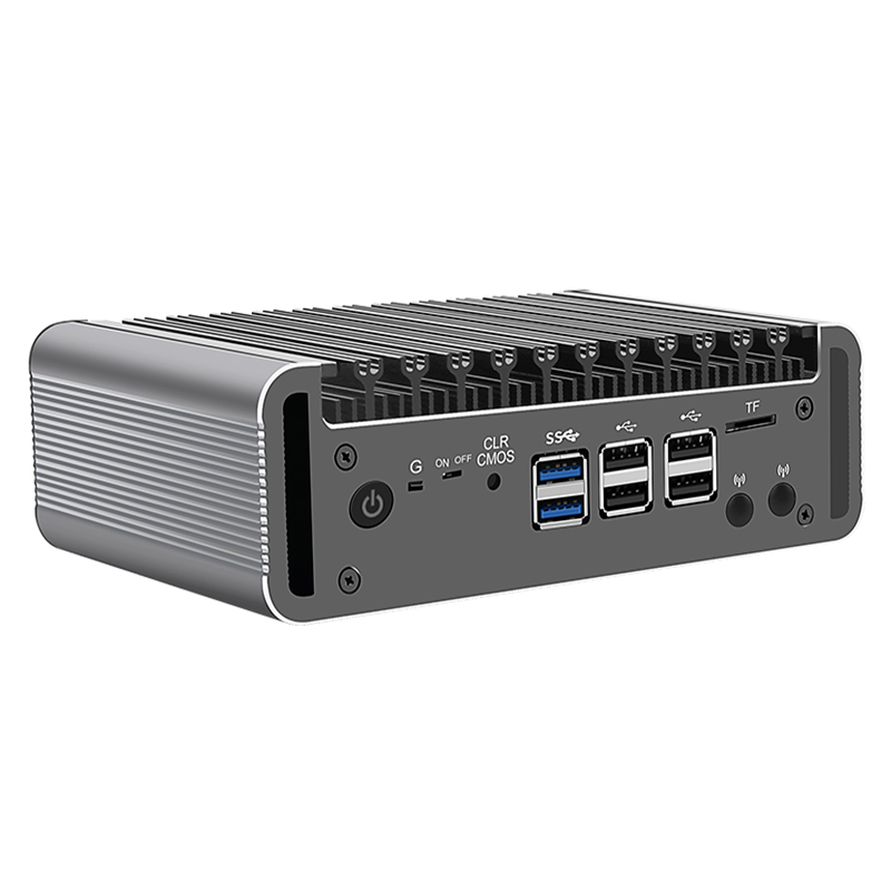 Solid Firewall Mini-PC Intel Core 3 N355 N305 8 Core N150 N100 DDR5 2xNVMe 4xi226-V 2,5G Lüfterloser Soft-Router Proxmox Host-Server