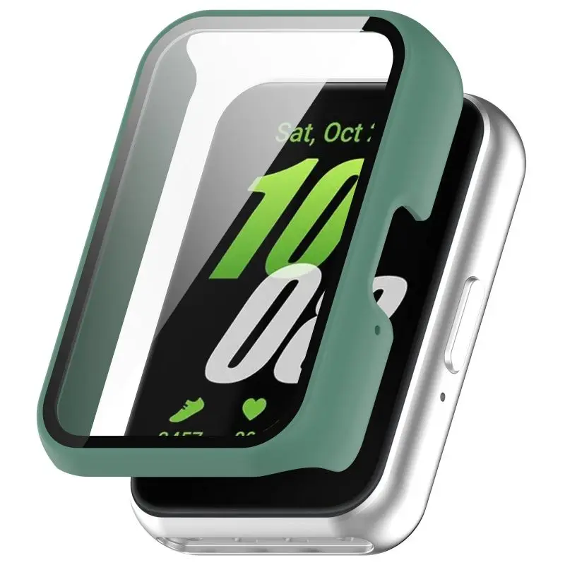 Tempered Glass Case For Samsung Galaxy Fit 3 Samrt Watch Strap Full Coverage Bumper  Protective Cover Screen Protector Fit3
