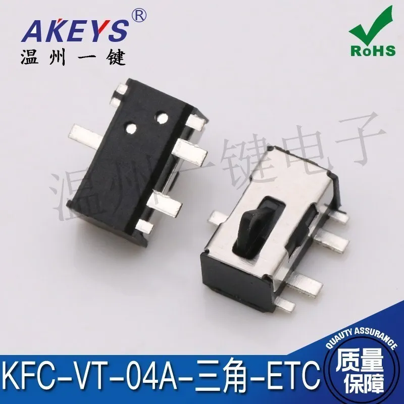 10 Buah KFC-VT-04A-Sakelar Batas Kepala Segitiga 6 Kaki Patch Penuh-Dll Sakelar Khusus Reset Deteksi Tekan