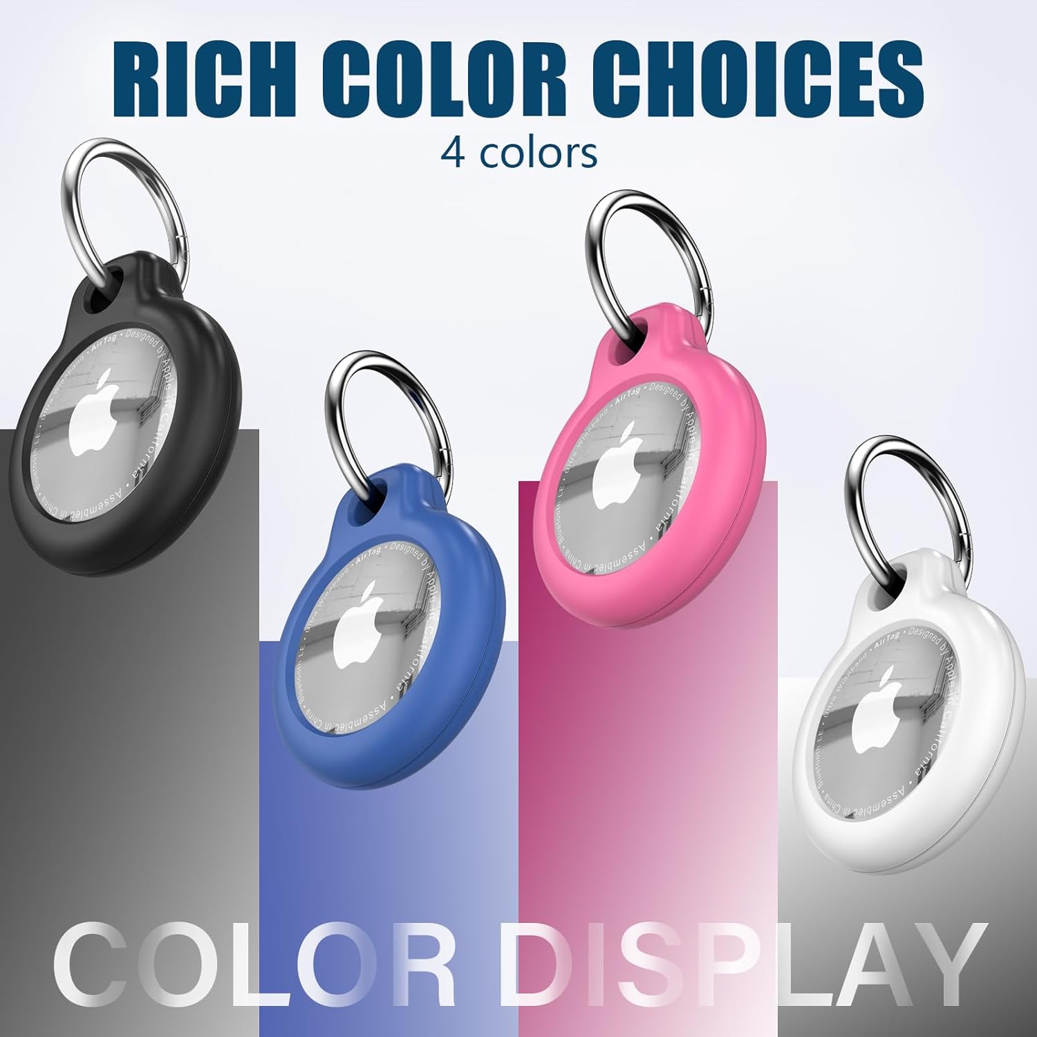Case for Apple Air tag Holder with Keychain, Hard PC Anti-Drop Airtags Key Chain Hard PC AntiDrop Airtags Key Chain Air tag Case