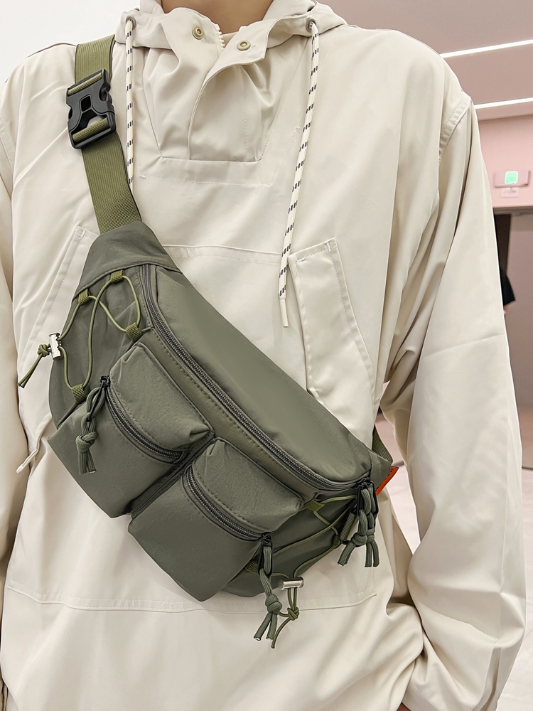 Bolsa Transversal Estilo Workwear Hiroima Casual sex ande Capacidade Bolsa de Ombro Única Bolsa de Cintura para Homen...