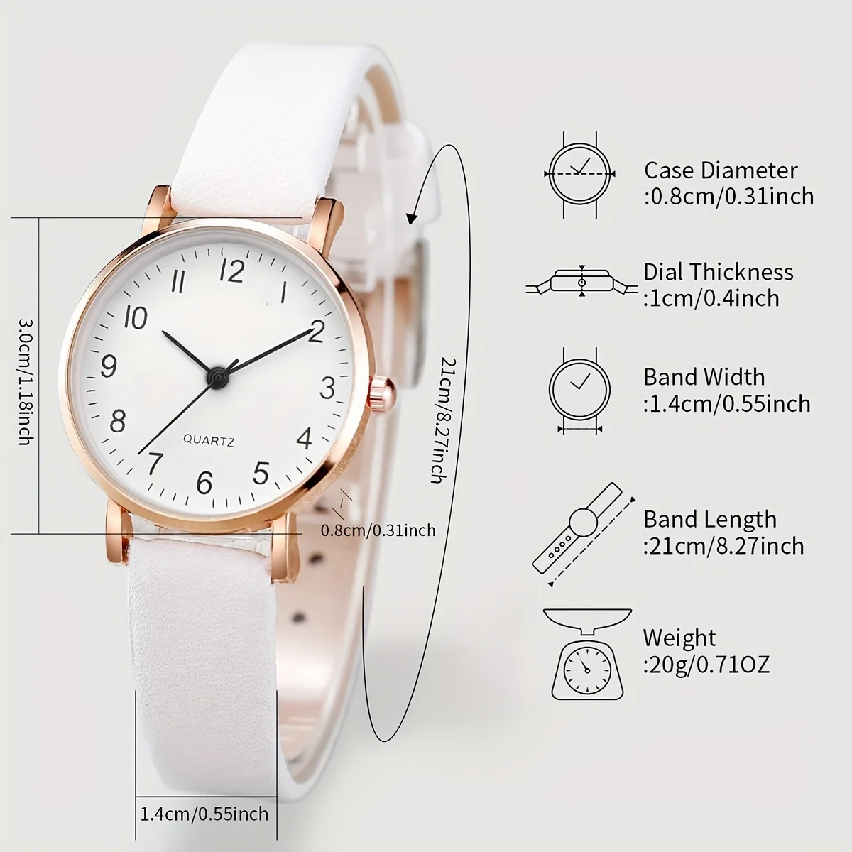 6 ชิ้น/เซ็ตผู้หญิงนาฬิกา Casual อาหรับ Dial นาฬิกาควอตซ์ Analog PU นาฬิกาข้อมือหนังชุดเครื่องประดับผีเสื้อ (ไม่มีกล่อง)