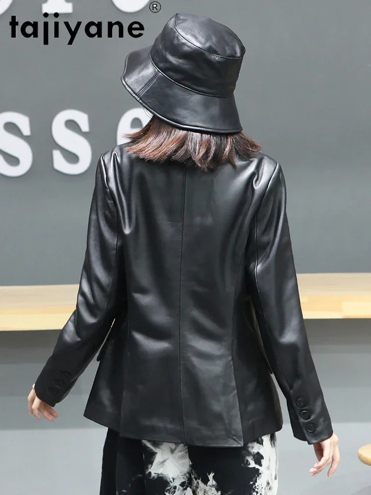 Tajiyane 2021春本物の羊皮ジャケット女性本革コート女性の服高品質ヴィンテージcueroののgenuino TN1740