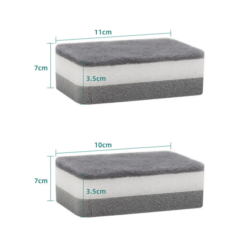 20pcs Pan Pot Cleaning Kit - Double-sided Sponge Scouring Pads for Kitchen Washing & Maintenance