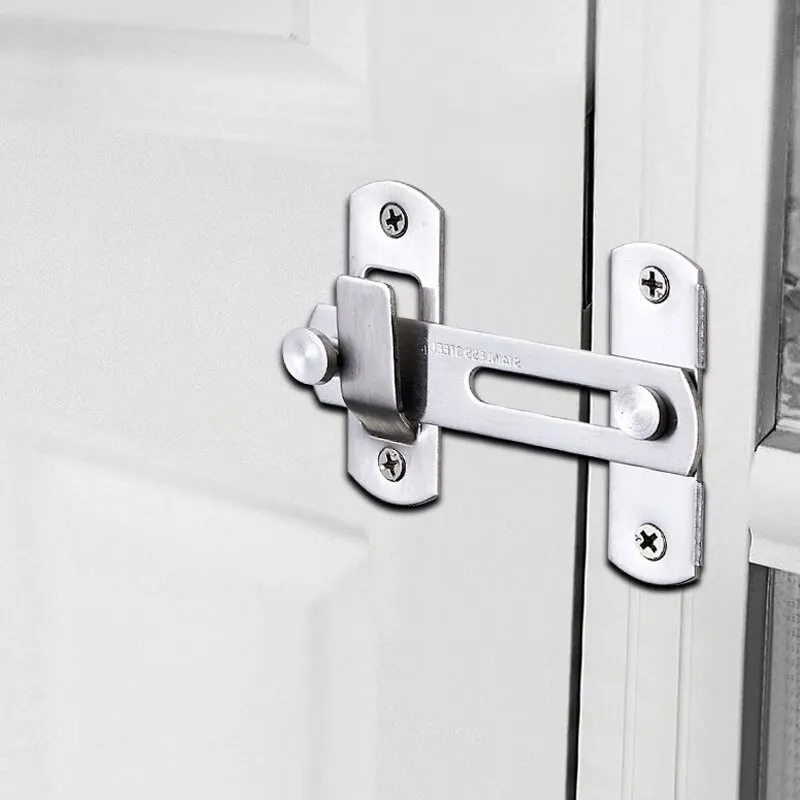 เลื่อน Barn ประตู LATCH เลื่อนมุมขวาประตู LATCH ประตู Bolt Wine Cooler ตู้เสื้อผ้าประตูหน้าต่าง LATCH ปลั๊กเด็กความปลอดภัย LATCH