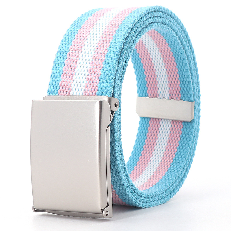 Cinturón táctico militar a rayas de arcoíris de 3,8 cm, diseño de marca de lujo Unisex, cinturón delgado de alta calidad, accesorios para pantalones vaqueros informales de moda