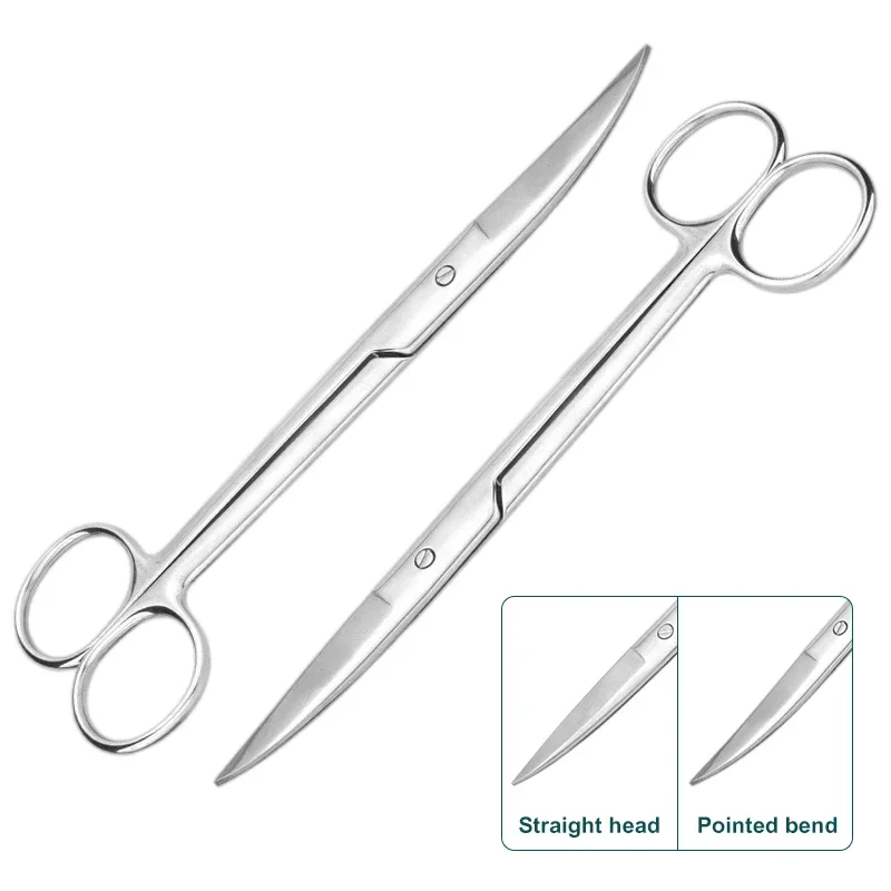 11.5Cm/13Cm/14Cm/16 Cm Động Vật Thú Y Bác Sĩ Thú Y Inox Y Tế Phẫu Thuật Kéo Thẳng cong Đầu Cắt Tóc Kéo