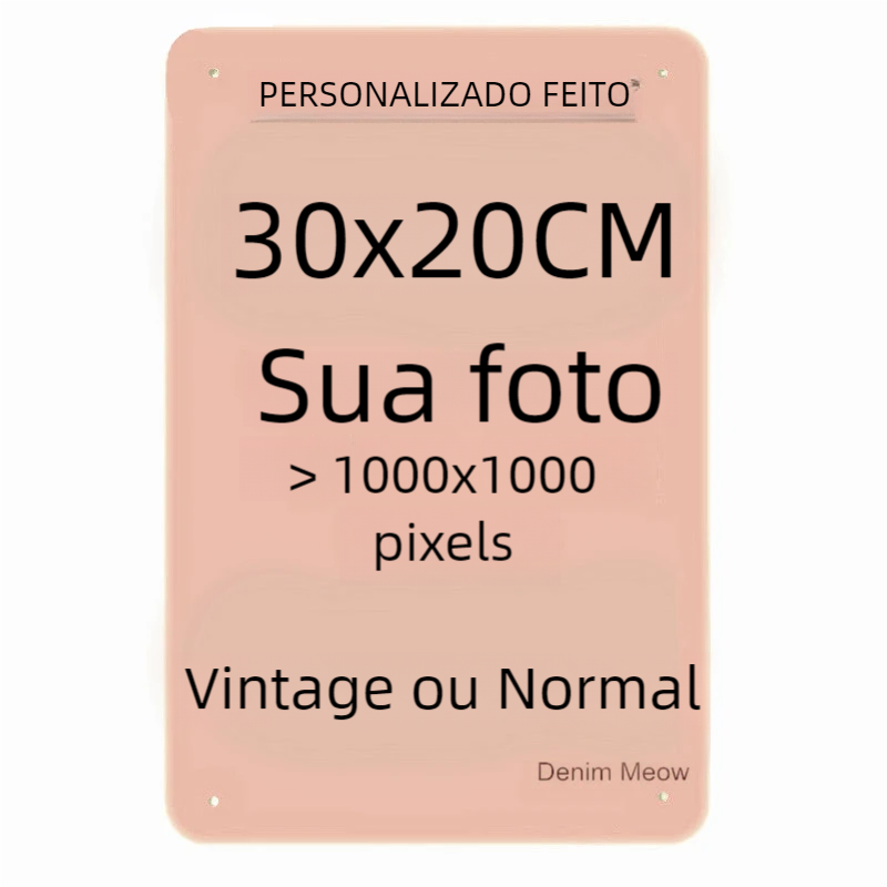 Custom Metal Tin Signs, Placa Retro, Home Decor, Iron Wall Art Poster, Placas de texto personalizadas, Street Sign, 20x30cm, 15x30cm, 30x30cm