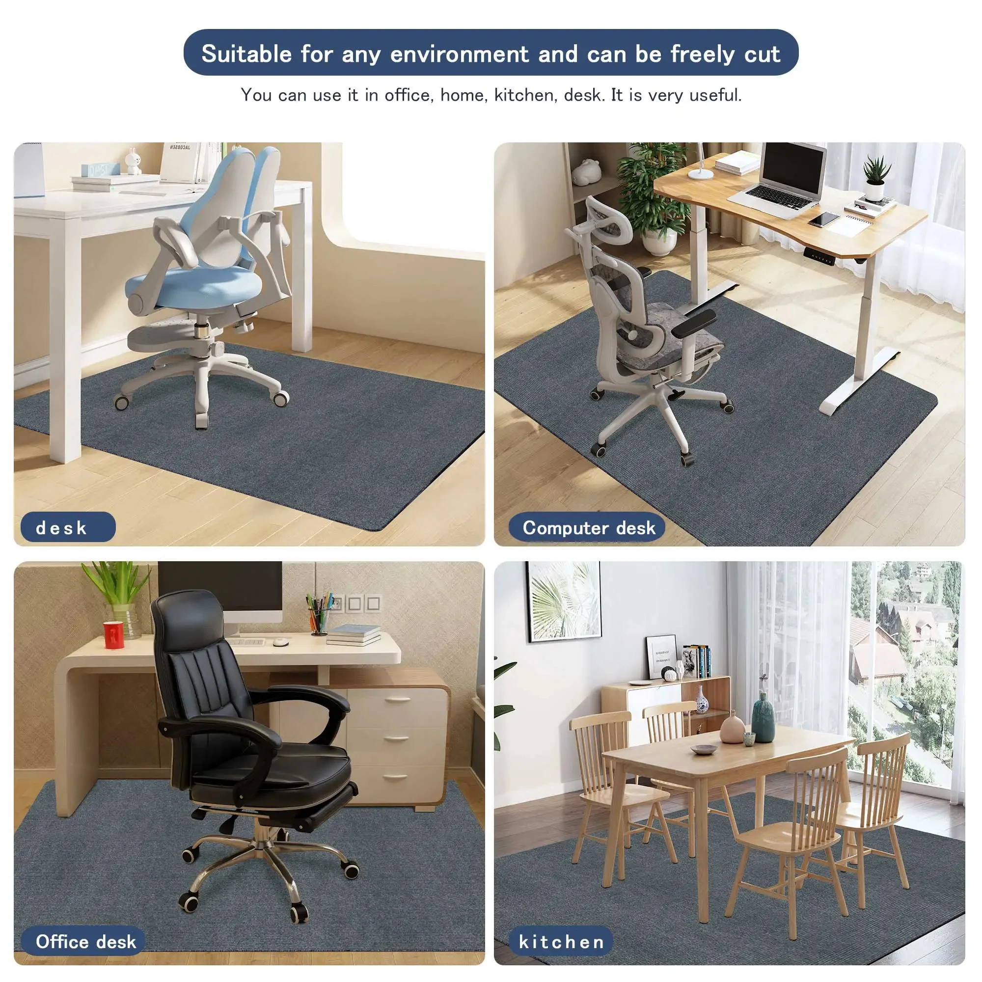 Tappetino per sedia 90x120 cm da lavoro in legno duro Tappetino per sedia da ufficio Tappetino per sedia da gioco per computer Camera da letto Soggiorno