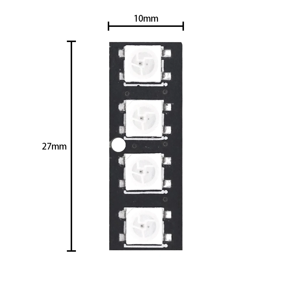 Módulo de cuentas de luz WS2812 de 4 bits, barra de luz de tira, lámpara deslizante de conducción a todo color, módulo de placa de desarrollo SCM, 1 Uds.