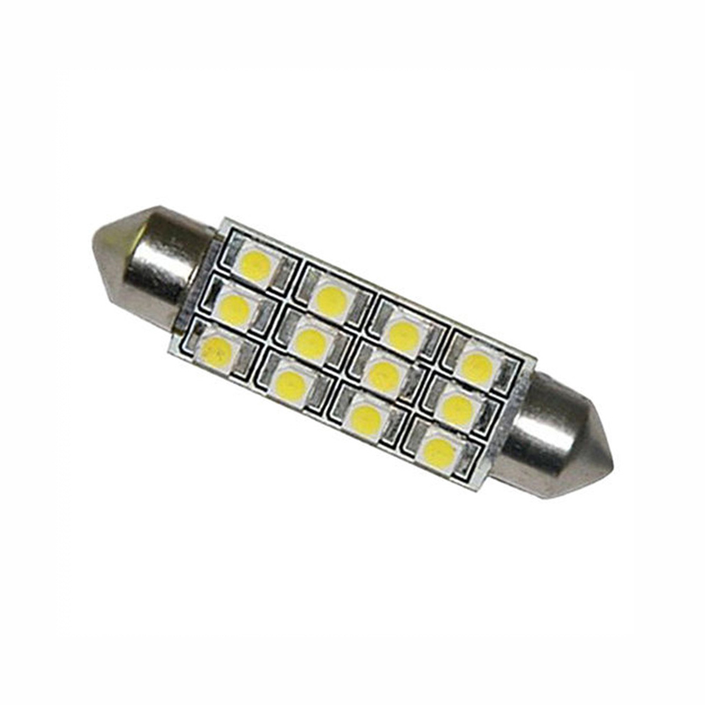 20/10/5 Uds 12 LED 3528-SMD luz para techo Interior de coche luz de matrícula de maletero luz de techo de 12V