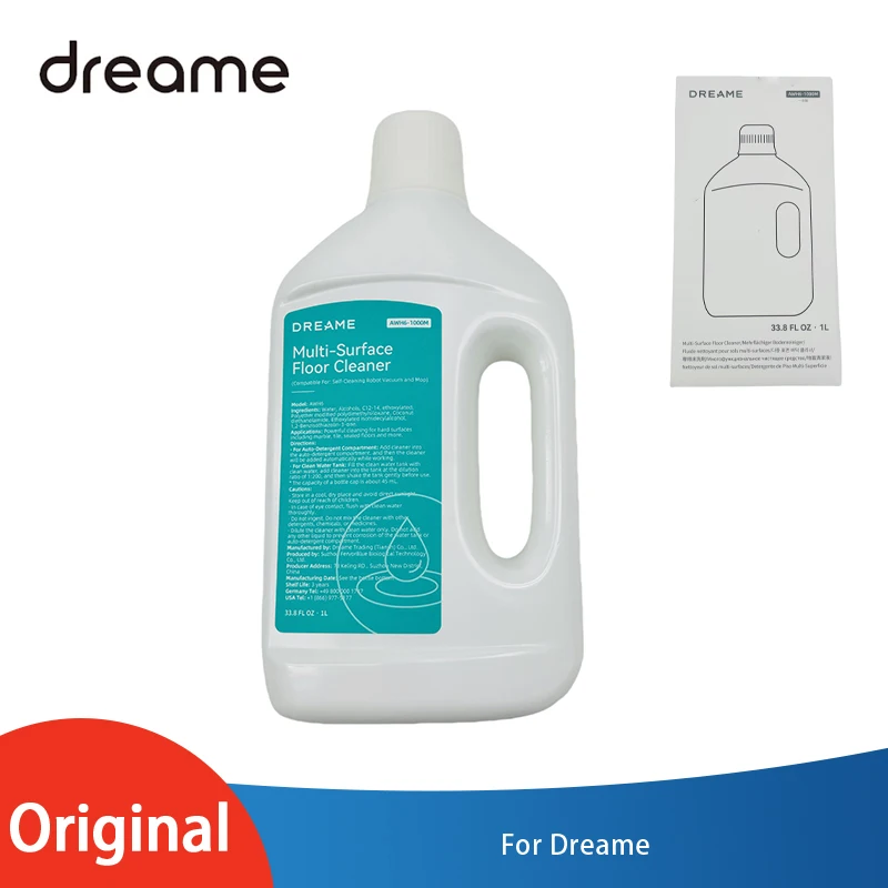 Solución de limpieza de suelo Original para Dreame X40 Ultra X30 Ultra, piezas de aspiradora, detergente, fregonas líquidas de limpieza, antibacterianas