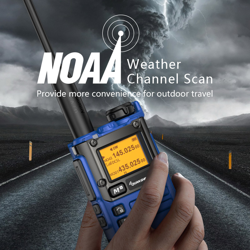 Quansheng UV-K6 Walkie Talkie 5W Air BandวิทยุTyep C Charge UHF VHF DTMF FM Scrambler NOAAไร้สายความถี่สองทางCBวิทยุ