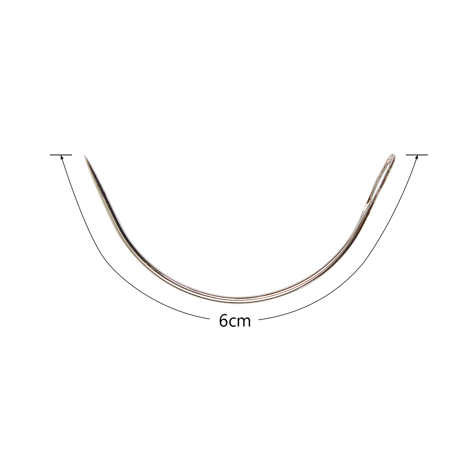 12 Teile/paket 6 cm/9 cm C-Typ Gebogene Nadeln zum Weben Perückenkappe Große Augen Perückenherstellung Nadeln Handnähwerkzeuge
