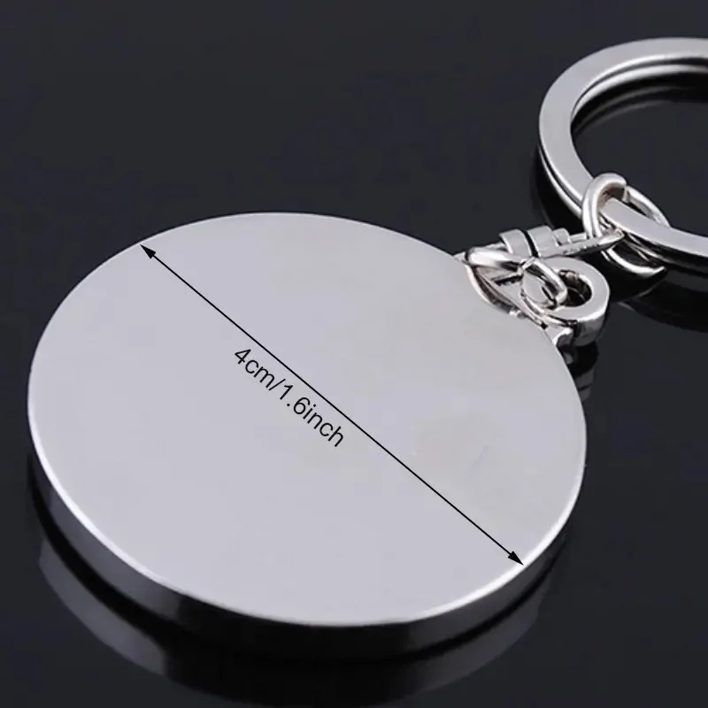 Portachiavi con calendario perpetuo da 50 anni Portachiavi per auto in metallo argentato Ornamento Borsa Borsa Accessori per ciondoli Regalo personalizzato