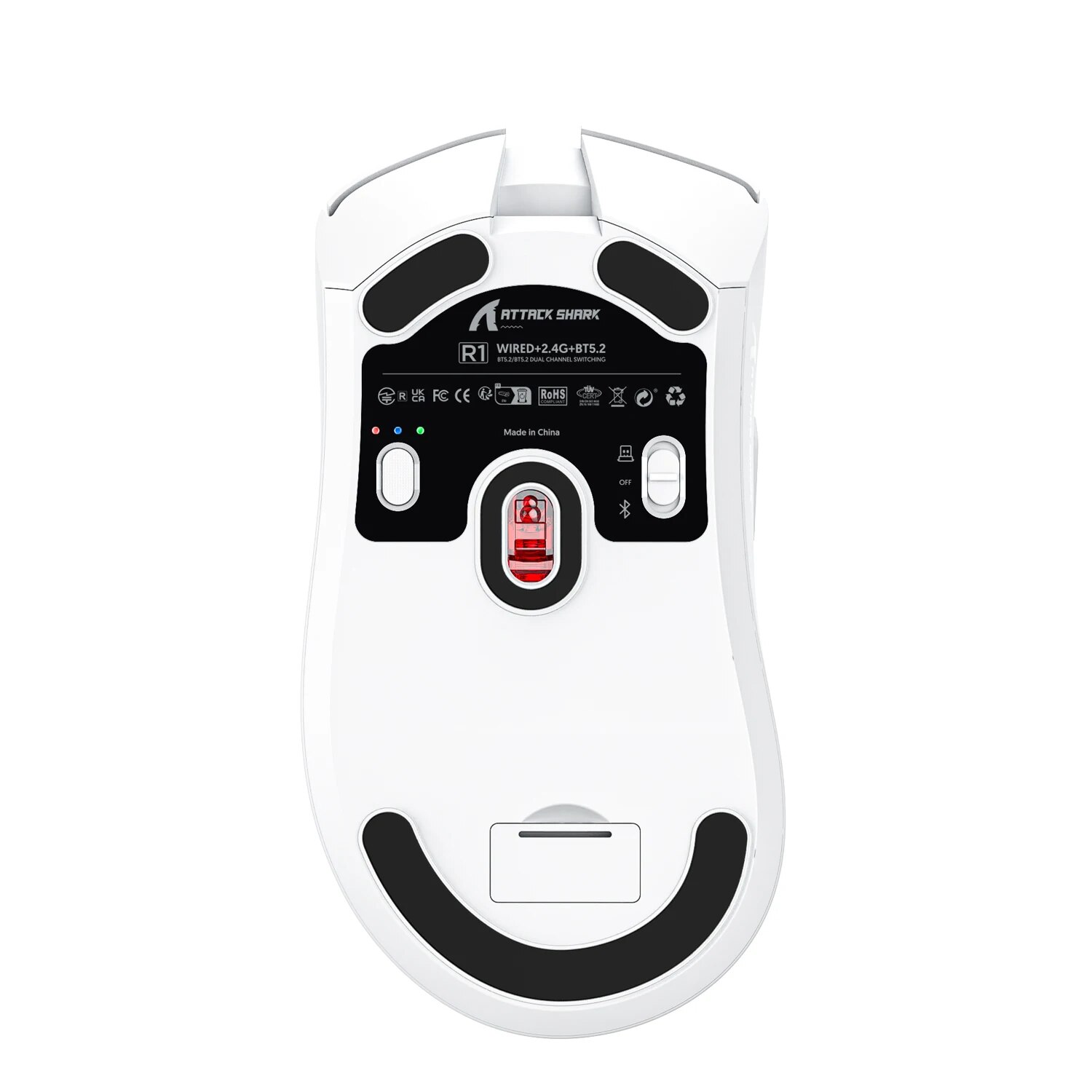 Souris de jeu R1 Smile Light, Bluetooth 2.4G, sans fil, PixArt PAW3311, capteur de jeu, 6 ug I réglables, jeu de bureau