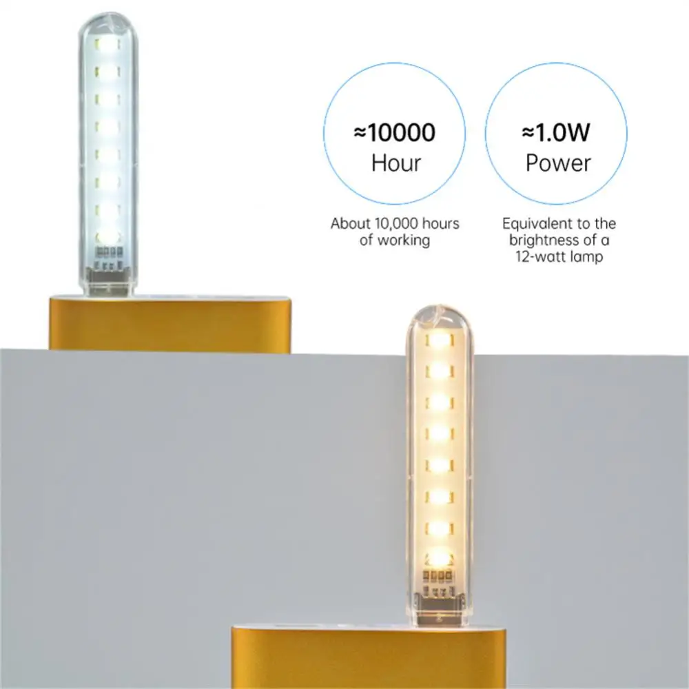 Mini luz Led Usb portátil DC5V lámpara de lectura ultrabrillante para libros 2/3/8/24 luces LED para banco de energía PC portátil iluminación para Notebook