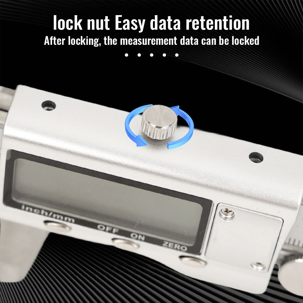 6 Inch 150mm Digital Vernier Caliper Stainless Steel Micrometer Measuring Tool Depth Ruler