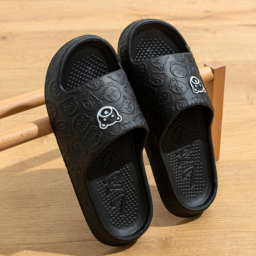 Pantofole da donna con stampa simpatico orso sandali da cartone animato estate coperta morbida resistente all'usura antiscivolo leggerezza coppia scarpe per il tempo libero