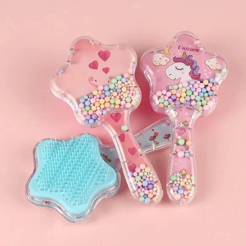 Star Magic Combs Antistatische Massage-Einhorn-Haarbürsten, Tangle Detangle Duschmassage-Haarbürste, speziell für Echthaar-Perücken