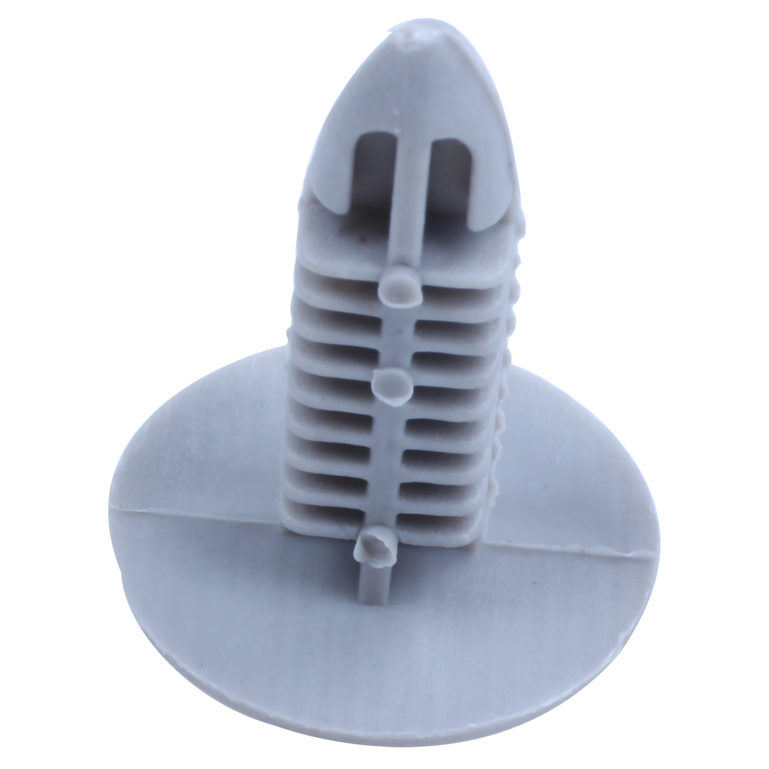 สกรูยึดพลาสติก30ชิ้นตัวกันกระแทกสีเทาสำหรับรูขนาด6มม. x 6.7มม.