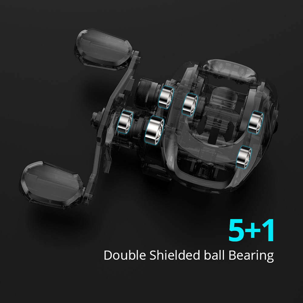 KastKing Brutus Baitcasting Máy Từ Hệ Thống Phanh 7.2:1 Tỷ Lệ Bánh Răng 5 + Tặng 1 Vòng Bi 8KG Max Kéo Câu Cá Phối Xanh