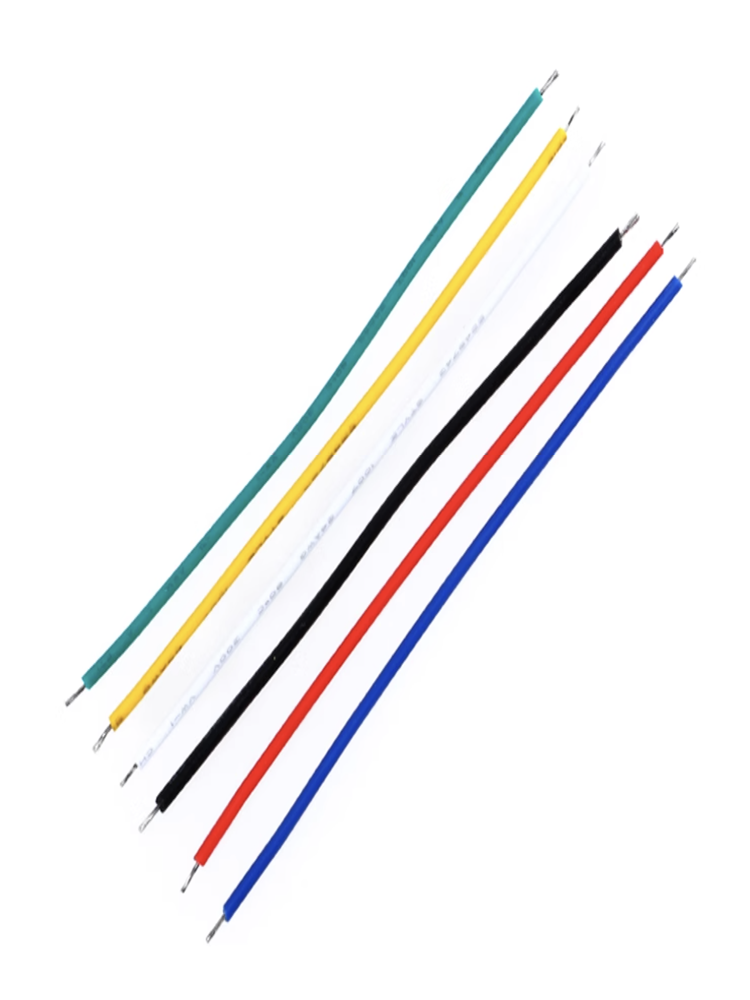 130Pcs 24AWG Breadboard Jumper Wire Cable Kit Tin-Plated PCB Solder Cable Flexible PVC Electronic Wire 5cm 8cm 10cm 6 Colors