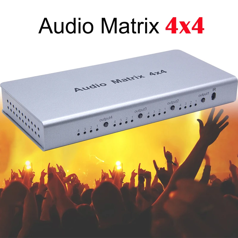 4x4 Spdif Toslink Digital Optical Audio Matrix 4 ใน 4 Out Audio Switch Converter Splitter สําหรับกล่องทีวี STB DVD Player PC เครื่องขยายเสียง