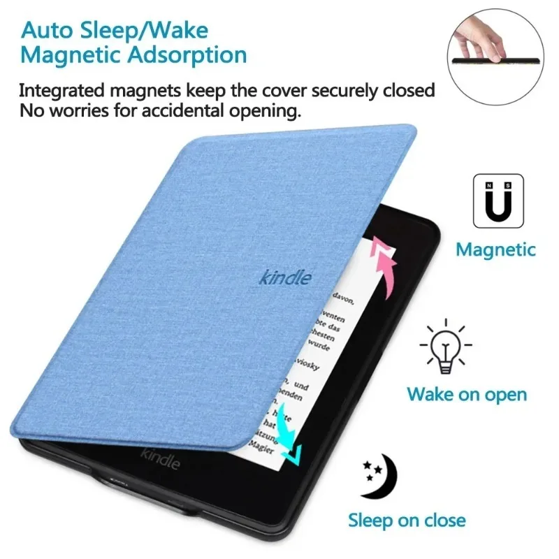 Case For Kindle Paperwhite 2024 12th Generation Colorsoft 7 inch(SA569P SA568B)Protective Shell for Kindle PaperWhite 6 7" Cover