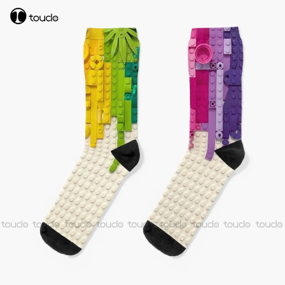 Kaus Kaki Tetesan Pelangi Kaus Kaki Ungu Kustom Personal Uniseks Dewasa Remaja Remaja Kaus Kaki 360 ° Cetak Digital Hd Kualitas Tinggi Harajuku