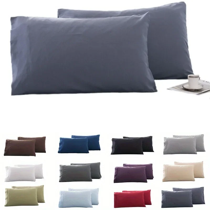 Funda de almohada para dormitorio, fundas de almohada suaves y cómodas, inserto no incluido, 2 uds.