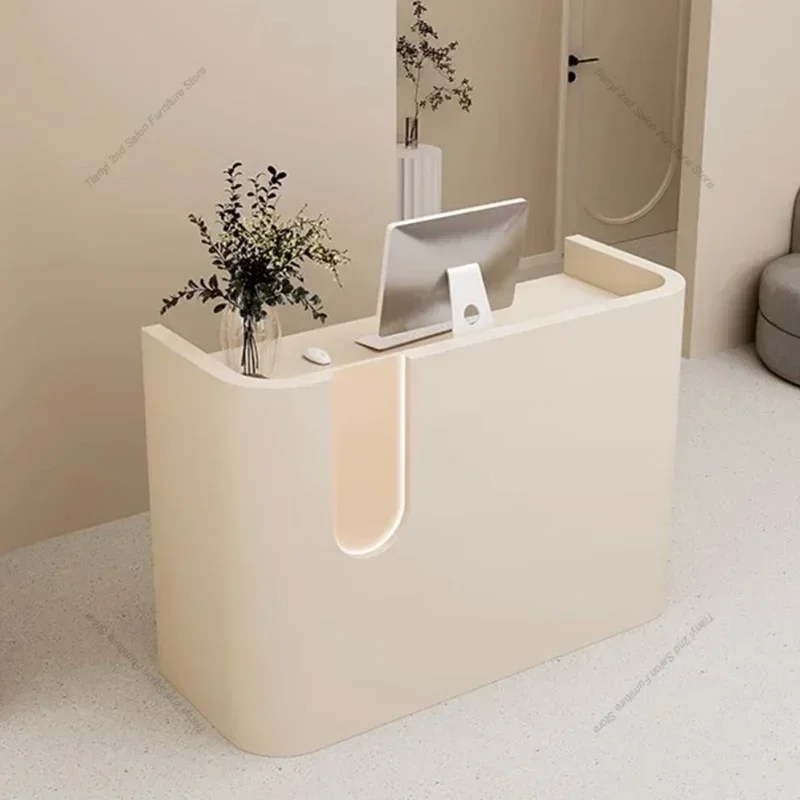 Estilo italiano originalidade mesas de recepção simplicidade salão de beleza mesas de recepção loja de roupas móveis de escritório recepção hbrd